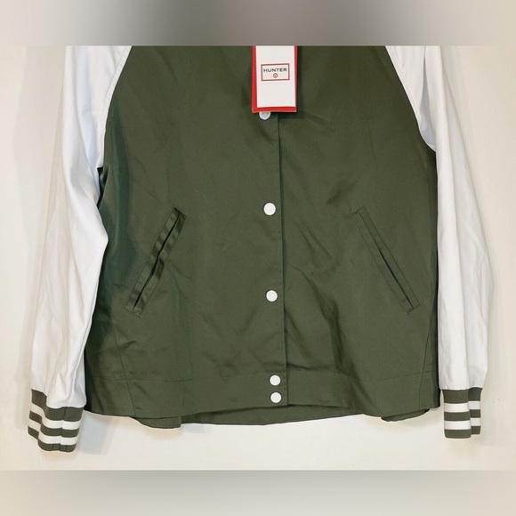 Hunter Target Olive Green White Varsity Swing Jacket Womens Size XL NEW - Picture 9 of 12